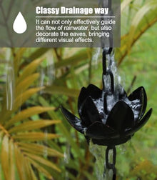 YUSIWOAL Metal Rain Chain for Gutter Downspout, Decorative Aluminum Water Diverting for Garden Yard(Style B,3.6 m (11.8ft))