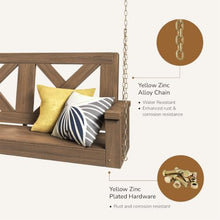 Porchgate Amish Heavy Duty 700 Lb Farmhouse Porch Swing W/Chains (5 Foot, Warm Walnut Stain)