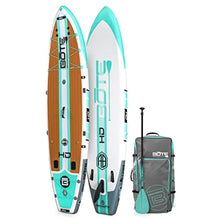 BOTE HD Aero Inflatable Stand Up Paddle Board MAGNEPod Compatible Blow Up iSUP - 11 FT 6 in - Full Trax Seafoam