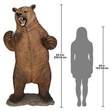 Design Toscano Growling Grizzly Bear Statue Full Color
