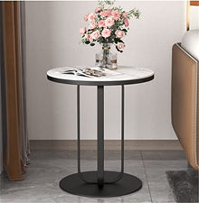 NRFJFOP Sofa Side Table Small Coffee Rock Slab Round Living Room Sideboard Household