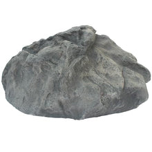 Artificial Rock Cover – Weather-Resistant Fiberglass Garden Landscape Utility Concealer Slate Gray Finish for Pumps, & Irrigation Systems, Jumpy