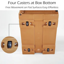 90L Insulated Food Pan Carrier, Wheeled Catering Hot Cold Storage Box, Commercial Grade Insulated Cooler for Restaurant Food Transport (Red,Wheeled 3-Trays, 25.5" L*17.7" W*24.8" H)