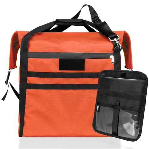 Xtreme Sight Line ~ AQUA G CUBƎ 50 Waterproof Faraday Bag + LITE Faraday Bag Combo for Small to Medium Generators and Electronics ~ Protects Against EMP/CME/EMF/RF ~ Faraday Interior ~ Safety Orange