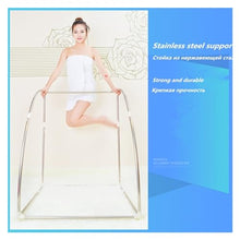 DKDZZXHUS Fast Heating Home Sauna,Sauna Home Bath 1000W 2.0L Include Fold Chair Ease Insomnia Stainless Steel Pipe Support Easy to Fold up (R)
