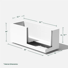 Veradek Block Series Long Box Planter - Rectangular Outdoor Planter