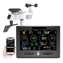 JDXQBLD Weather Station, 0371 Weather Station Outdoor Sensor Weather Forecast Base Detector Indoor AQI PM2.5 PM10 Co2 Monitor