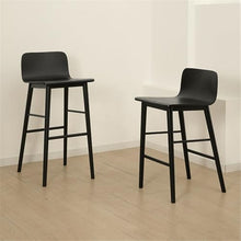 YXIANG56Q Bar Stools Black High Stool Bar Restaurant Household Wooden High Chair Multi-Size Optional Bar Chairs(XXL)