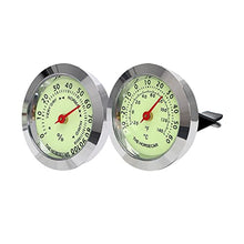 HBJWOV Automobile Air Vent Clip Mini Car Styling Luminous Thermometer Hygrometer Ornaments Interior Accessories Decoration