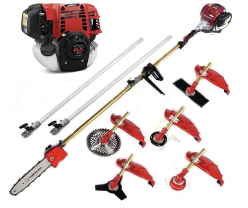 Gx50 Brush Cutter 4 Strokes Engine Lawn Mower Weed EaterPole Chainsaw with 2 Extension rods Pole Saw