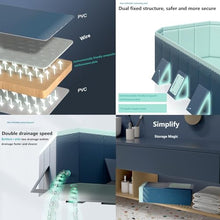Foldable Swimming Pool Quick Drainage Floating Family Pool Rectangular Swimming Pool for Large Dogs Backyard Garden Outdoor,1.85m