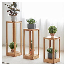 Wooden Plant Display Stand Flower Rack Storage Rack Organizer for Plant Flower Pots Indoor Outdoor Living Room Office Garden Plant Stand Display Stand (Size : Small) ()
