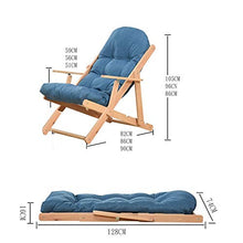 Renovation House Foldable Seat Lounge Chair Recliner Adjustable Patio Sofa Relaxing Lounge Chair Furniture (Color : Blue Size : 74 * 128 * 16cm)
