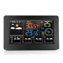 Digital Alarm Wall Clock Weather Station Indoor Outdoor LCD Temperature Humidity Meter Barometer