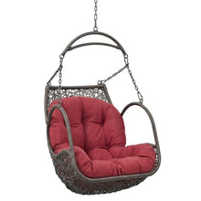 Outdoor Escape Red Patio Chair, Swing, Hammock Chairs, Without Stand, Comfortable, Lightweight 38 Lbs, Elegant Design for Garden and Backyard