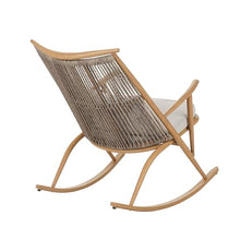 Christopher Knight Home Ilumia Set of 2 Iron Frame in Maple Finish Rocking Chair Outdoor, Patio PE Rattan Backrest Rocker Chair with Cushions, Comfort Wicker Rocker for Backyard Balcony, Gray + Maple