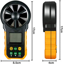 CARUTU Handheld Anemometer, Digital Wind Speed CFM Meter Gauge Air Flow Velocity Tester for Measuring Wind Speed