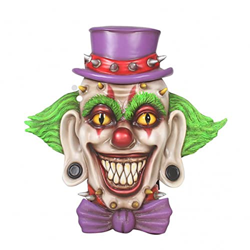 212 Main 4 ft. Scary Joker Clown Head Mask Multicoloured