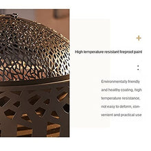 High-end Outdoor Fire Pit w/Spark Screen, Large Bonfire Wood Burning Firepit Bowl, Farmhouse Decorations Fireplace Heating Basin, for Outdoor Backyard Terrace Patio
