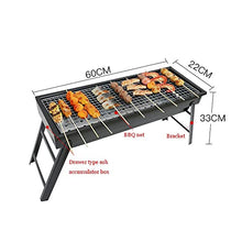 Barbecue Charcoal Grill Portable Folding Outdoor Stainless Steel Smoker Grill for Picnic Garden Terrace Camping Travel