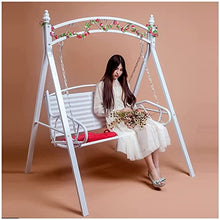 KYTGFH Patio Swing Porch Hang Club Bench Chair,Outdoor Patio Swing Chair,Princess Swing Bed Backyard Furniture Lazy Daze Hammocks Swing Bench Outdoor Porch Garden(White)