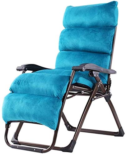 JIOLLGBBM Lightweight Zero Gravity Patio Lounger Chair, Extra Large Outdoor Folding Sun Deck Chair, Reclining Garden Chair, Home Lounge Chair with Cotton Pad, Supports 260kg (N) (K)