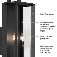 Kichler Kroft 2-Light Textured Black Outdoor Wall Light