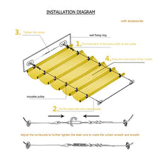 QWEASDF Wave Shade Sail,Retractable Wave Sun Shade Canopy,Pergola,Cover Shade Sail Awning for Patio Porch Garden Yard Deck Outdoor, Included Hardware,Customizable (Size : W1.3*L17m/W4.26*L55.77ft)