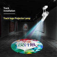 FinOti 55w,Hd Custom Advertising Pattern Sign Track Led Lighting Projection Lamp Orbital GOBO Projector Advertising Logo Pattern Customized Projection Spotlight