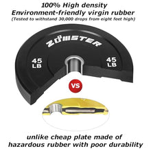 Zoomster Olympic Bumper Weight Plate 260LB Black