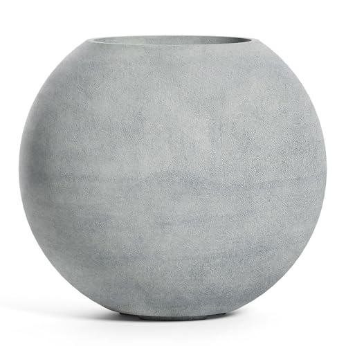 COSAPOTS Orbo Globe Sphere Indoor/Outdoor Planter, 35x31in Concrete Stone