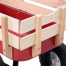 Outdoor Garden Cart Heavy Duty Utility Wagon Garden Dump Cart with Removable Wooden Side for Lawn Camping