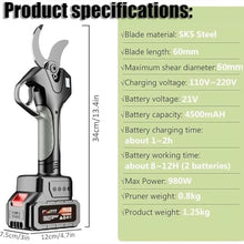 GHRERTX Cordless Electric Pruning Shears,Pole Saw Secateurs with Extension Pole,5m Long Reach Telescopic Pole Pruner,Cutting Diameter 50mm,150° Adjustable Head,Tree Scissors Pruners for Gardening