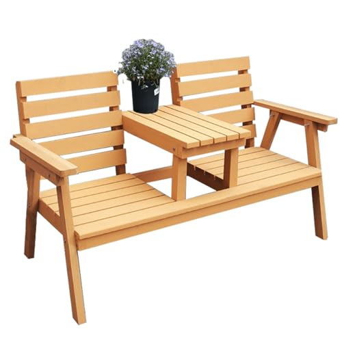 HYUIO Outdoor Garden Bench Heavy Duty Terrace Comfortable Bench Patio Seating Park Seat Chair Load-Bearing Capacity for Patio Park Commercial Use(Rose Color)