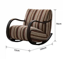 RFBXZPTADNU Upholstered Rocking Chair Curved Wood Leisure Accent