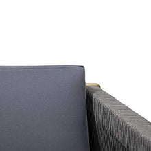 GDFStudio Noble House Laurel 2 Piece Outdoor Loveseat Set in Gray