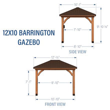Backyard Discovery Barrington 12' x 10' Cedar Wood Outdoor Gazebo Pavilion Brown