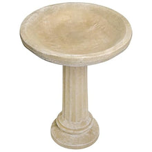 Solid Rock Stoneworks 2 Piece Collanade Birdbath- 26" Tall- Desert Sand Color
