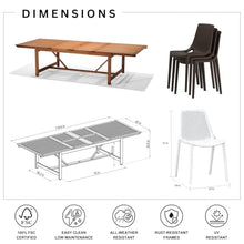 Brampton Patio Indi 11-Piece Dining Set 100% FSC Eucalyptus Wood Brown