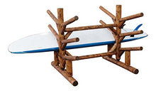 Log Kayak Rack 6 Place Paddle Board Storage Rack Canyon Brown