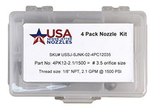 Sewer Jetter Hose & 4 Nozzles 1/8in. NPT x 100ft. 4800 PSI & 3.5 Button Nose Thruster Flusher Monster & Degreaser Nozzles