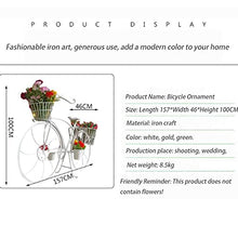 OJKJGYTF Tricycle Plant Stand Flower Pot Cart Holder Ideal for Home, Garden, Patio Great Gift for Plant Lovers, Housewarming, Mother's Day
