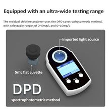 THYXGS 2" Handheld Residual Chlorine Tester, Digital Water Quality Analyzer, 0~5mg/L & 0~10mg/L, DPD Photometric Method, Measuring The Chlorine Content in Water