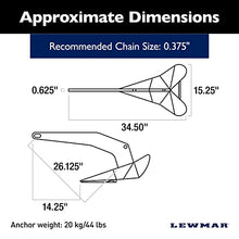 Lewmar Stainless Steel Delta Anchor 44 lbs for Boats 40'-58'
