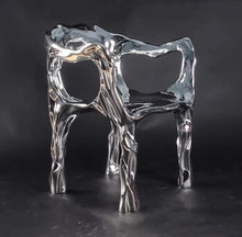 ESRADA Modern Light Luxury Transparent Chair Living Room Back Chair Dining Chair Stool D