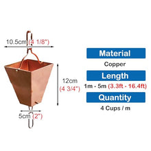 YUSIWOAL Decorative Rain Gutter Drip Chains - Heavy Rain Replacement for Outdoor Pergola and Garden Downspouts(5M (16.4Ft))