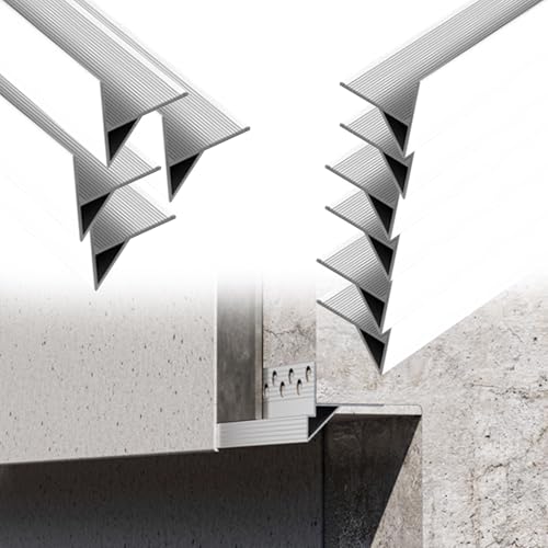 GFLPSQIA Eagle's Beak Diverter Strip, Aluminum Eaves Drip Line for Exterior Wall, Window Sill Edge Drip Protection & Decor Device, Prevents Rain Backflow(10 PCS,L 76IN)