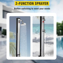 Vdniduir 20LSolar-Heated Outdoor Shower, Portable Outside Freestanding Shower Station Fixture, for Camping, Pool Area, Beach House