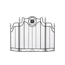Fireplace Screen Fireplace Screen Black Iron Three-Ply European Style Fireplace Screen Heating Fire Protection Fence Decoration Fireplace Screen Fireplace Screen