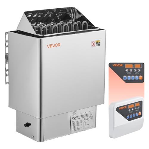 VEVOR Sauna Heater, 9KW 240V Electric Sauna Stove, Dry Steam Bath Saunas Stove with Pre-Drilled Bracket, Fit 317.8 to 459 CU.FT Saunas Rooms, Steam Bath Stoves for Home, Commercial, Leisure Venues